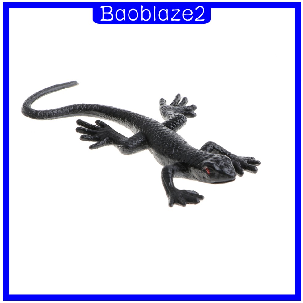 10 Miếng Cao Su Gecko Hình Bò Sát Đồ Chơi Bộ Sưu Tập Đạo Cụ 8x3cm
