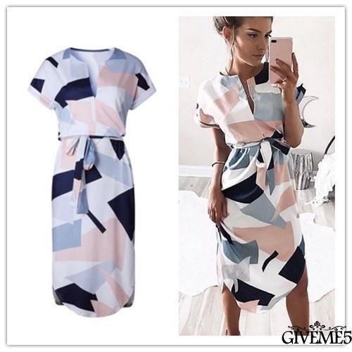 Đầm xòe in họa tiết phong cách boho thời trang dành cho nữ