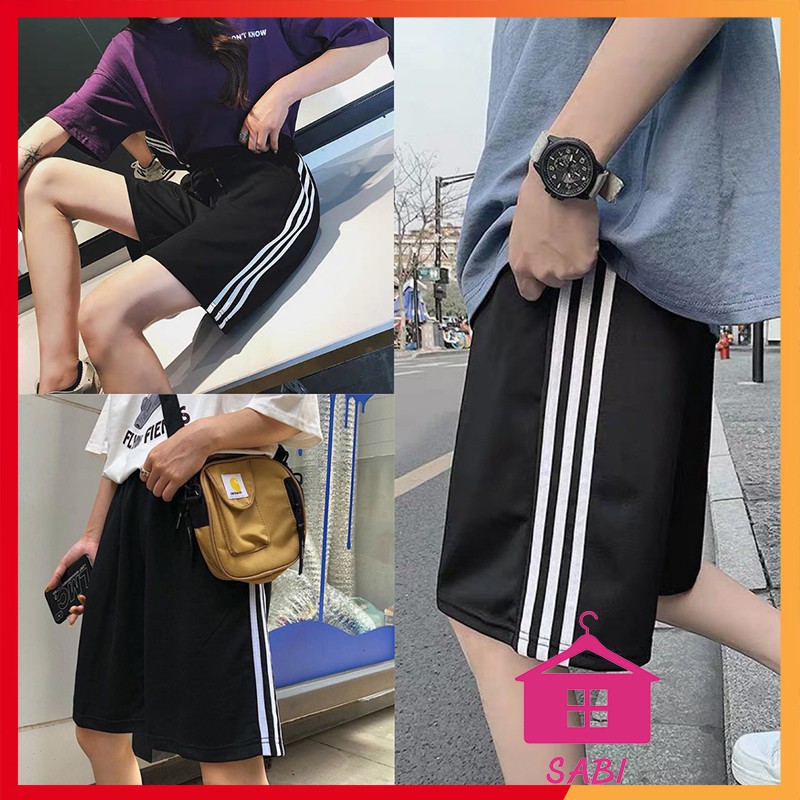 [GIÁ SỈ] Quần đùi nữ 3 sọc cá tính lửng Free size dưới 60kg - Quần short nữ SABI SHOP