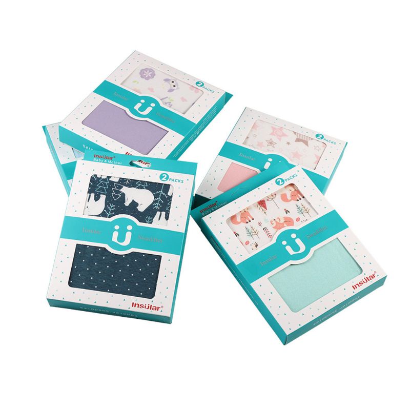 Bộ 2 Chăn Quấn Em Bé Từ 0-2 Tháng Tuổi Chất Liệu Cotton Mềm Mại Hình Kén Dễ Thương
