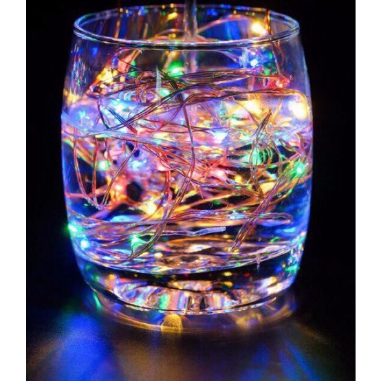 Đèn led đom đóm, fairylight nhấp nháy 3 chế độ kèm pin LR44