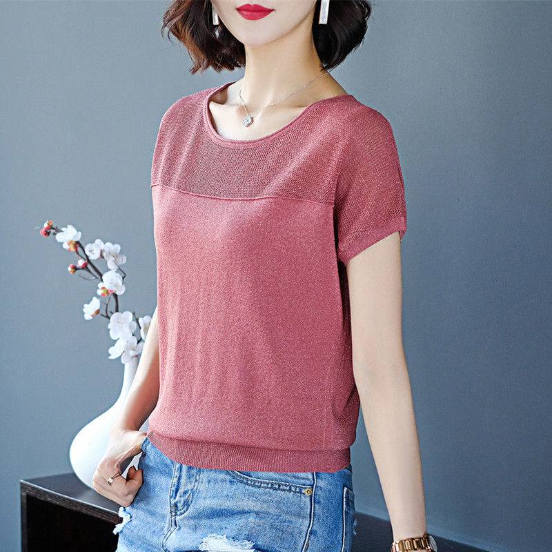 Áo Thun Nữ Ngắn Tay Cổ Tròn Thời Trang Hàn