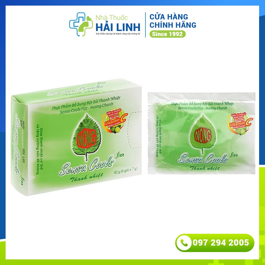 Bột sủi thanh nhiệt Sensa Cools - Bổ sung Vitamin C, giúp thanh nhiệt và tăng đề kháng