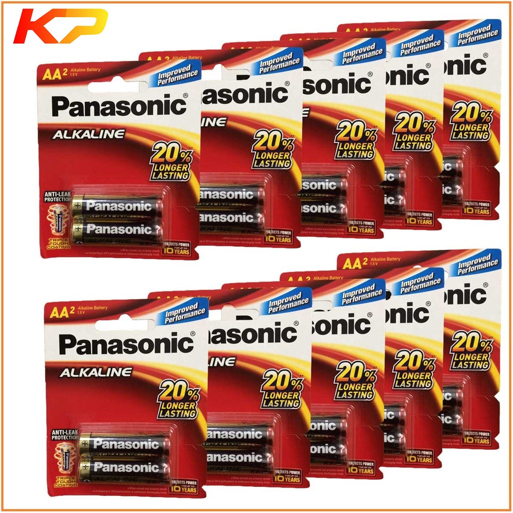 10 vỉ pin panasonic AA alkaline ( vỉ 2 viên )