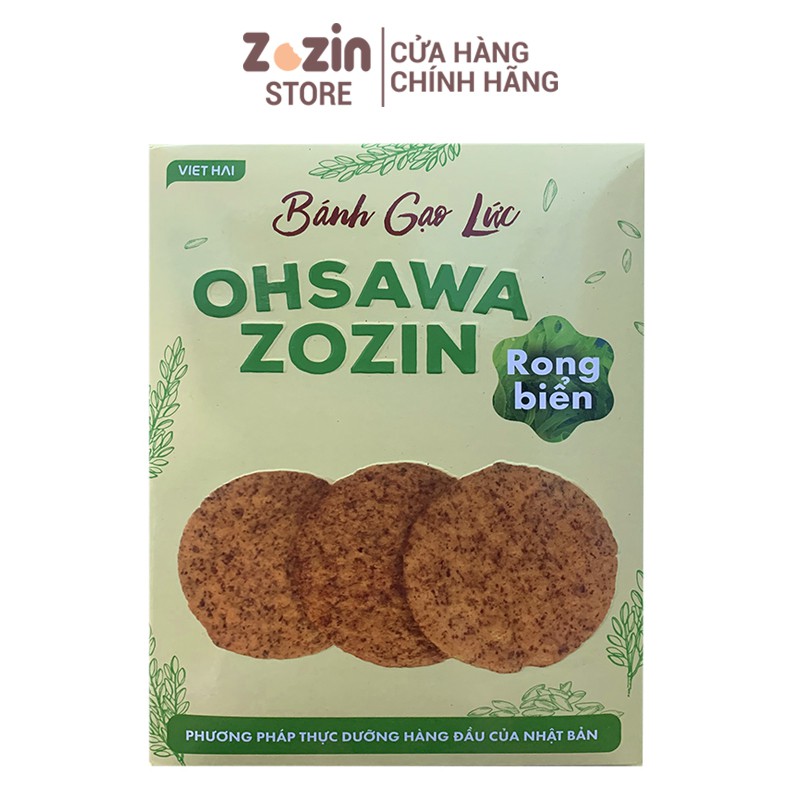 Bánh ăn kiêng gạo lức rong biển Zozin hộp 14 gói hỗ trợ người thừa cân, bánh quy chay rong biển gạo lứt, Zozinstore