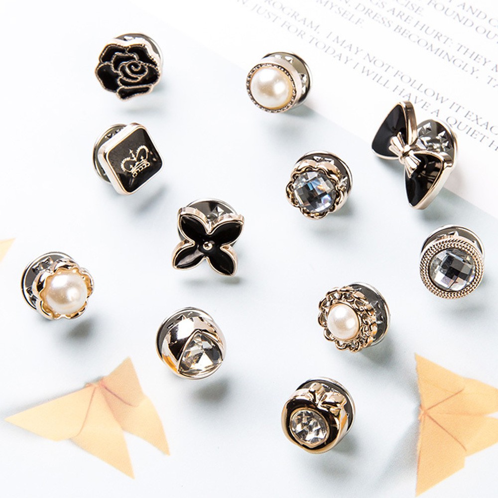 Bộ 10 Khuy Cài Khăn Quàng Cổ Phong Cách Hàn Quốc