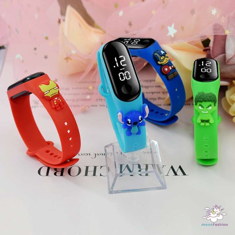 Đồng Hồ Điện Tử Hình Hoạt Hình Xinh Xắn Cho Bé
