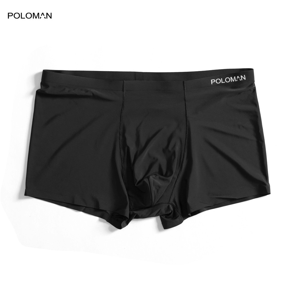 Quần lót Boxer nam vải lụa băng tự nhiên 100% thoáng khí,co giãn cao cấp POLOMAN