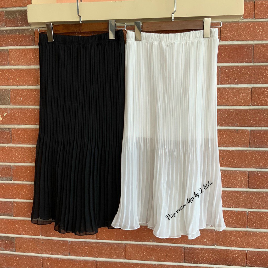 chân váy dập ly dài 2 kiểu xinh xắn đủ màu xinh dễ mix đồ