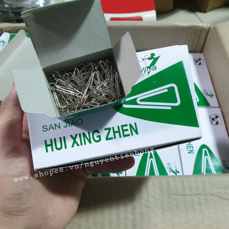 1 Hộp 100 cái Ghim cài giấy,Tài liệu Tam giác