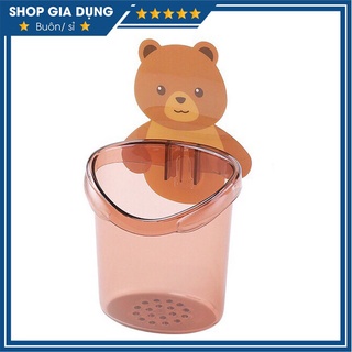 Cốc Đa Năng Dán Tường Nhà Tắm Hình Con Gấu Dễ Thương