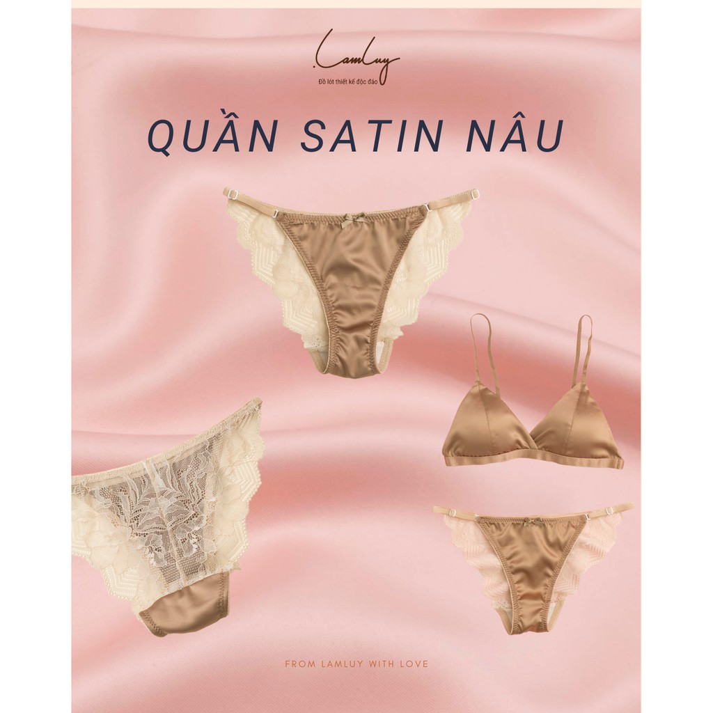 Quần lót dây Lamluy satin lụa mềm mịn (nhiều màu)