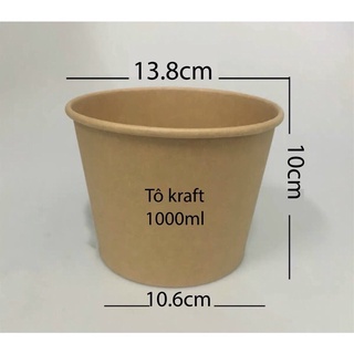 50 tô giấy 1000ml kèm nắp