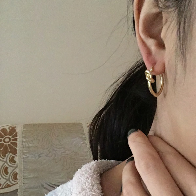 Khuyên tai tròn nhỏ VNOX bằng thép không gỉ cho nữ