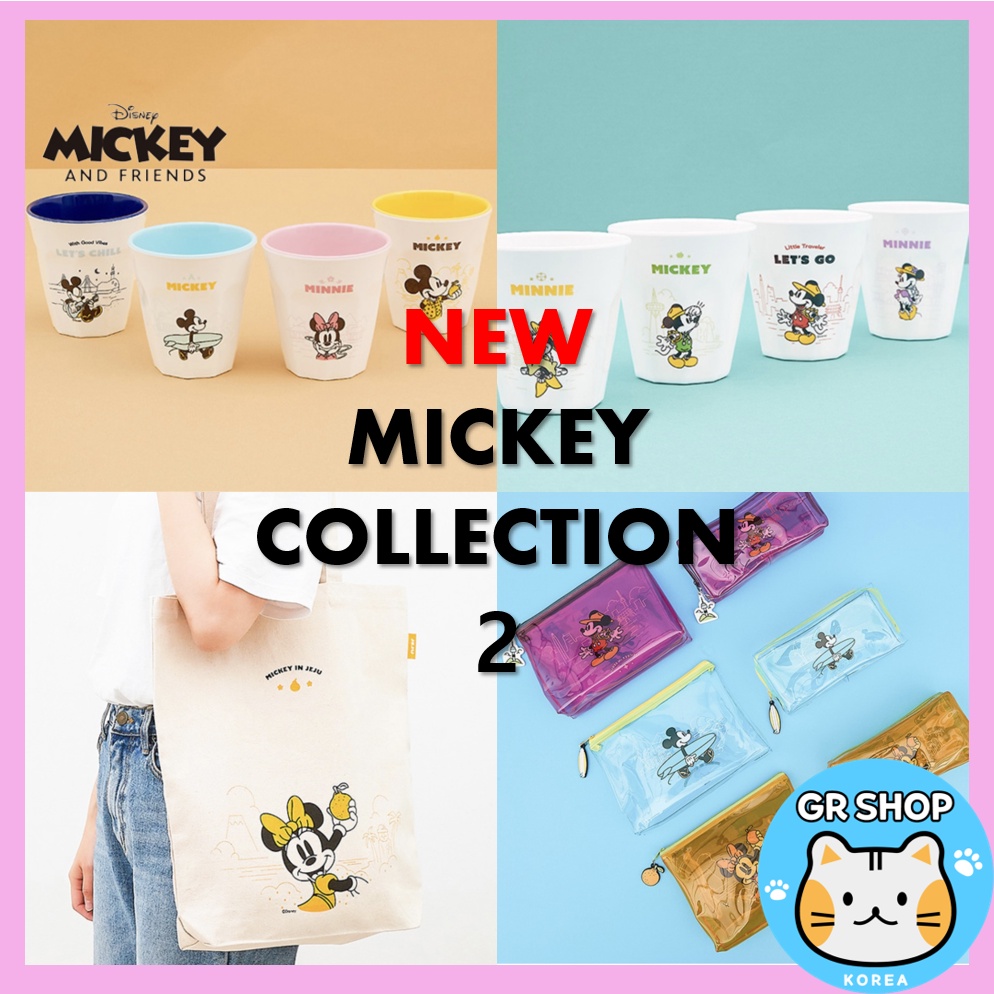 ❤️DAISO *Diso Hàn Quốc X DISNEY*Bộ Sưu Tập 2 Chai Nước Hàn Quốc Mới Mickey Cốc Nước/ Cốc Uống Nước/ Khay Lót Ly/ Tô Thủy Tinh/ Túi Đựng Son Môi Trường Hợp Bút/ Bút Dán Mặt Nạ Cầm Tay