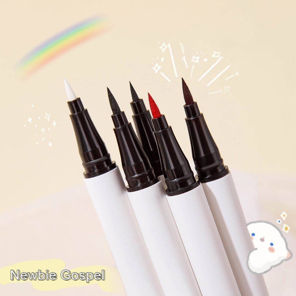 Sẵn Sàng Cổ 2 Màu Chống Nước Lỏng Bút Kẻ Mắt Bút Trang Điểm Lâu Dài Đen Kẻ Viền Mắt Nhanh Khô Nâu Kẻ Mắt Bầu Trời Đầy Sao mắt Mỹ Phẩm Cá Tuyết