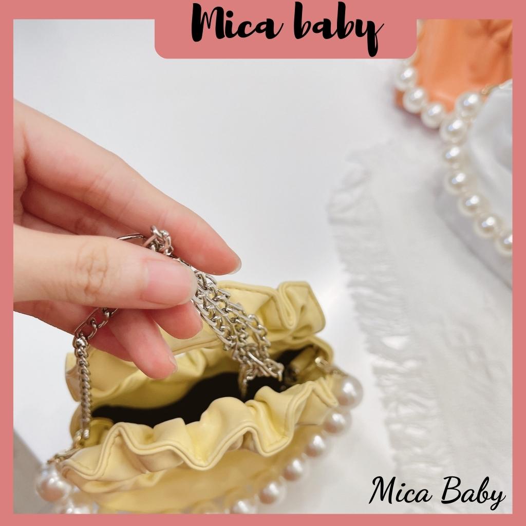 Túi xách nữ mini đeo chéo quai chun da mềm cao cấp Mica baby TC01