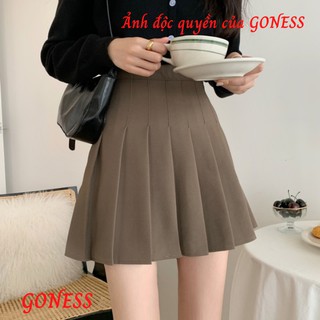 HÓT Chân Váy Chữ A Xếp Ly Lưng Cao Phong Cách Hàn Quốc Dành Cho Phái Đẹp Goness