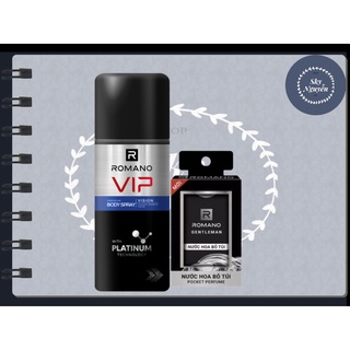 XỊT KHỬ MÙI ROMANO VIP VISION 150ML KÈM NƯỚC HOA 18ML..