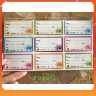 Giấy nhãn học sinh ( 1 xấp gồm 5 tờ )