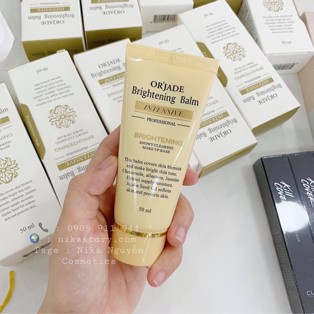 Kem nền Or’Jade Brightening Balm 50ml trong veo chuẩn Hàn, dưỡng da sáng khỏe