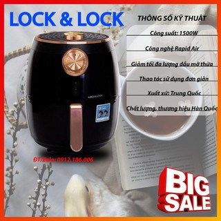Nồi chiên không dầu lock&lock ejf176blk/ejk175slv 1500w