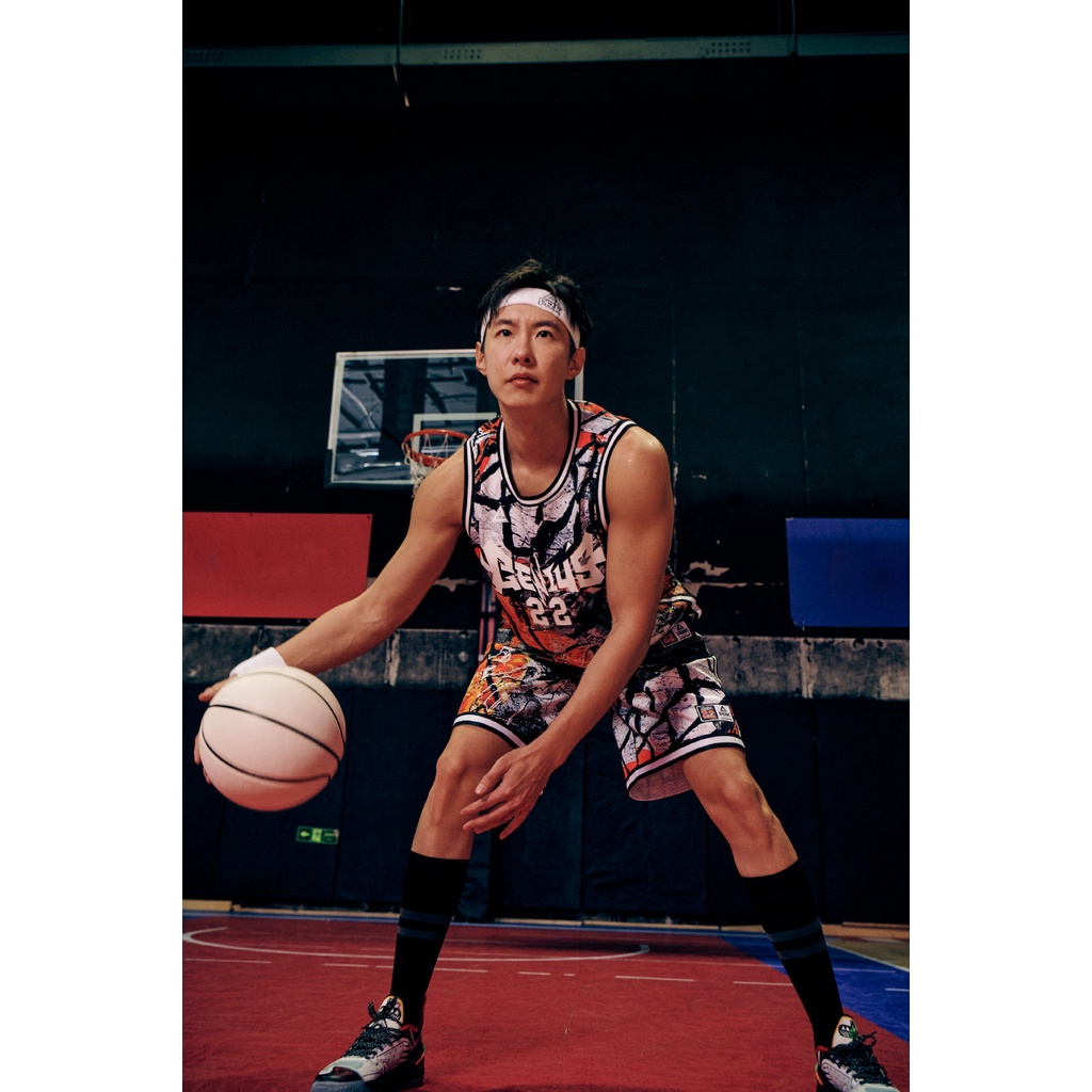 Quần Đùi Nam PEAK Basketball Ghi Cam F7222051
