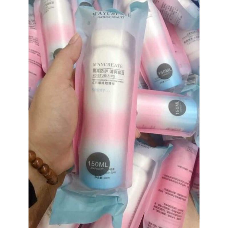 [Chính hãng] Xịt chống nắng Makeup Maycreate nâng tone trắng da không bít rít