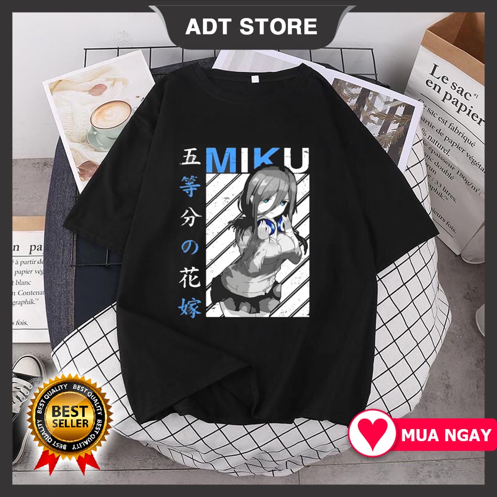 4 Mẫu Áo thun Gotoubun no Hanayome Miku  Anime ngắn tay độc đẹp giá rẻ siêu HOT