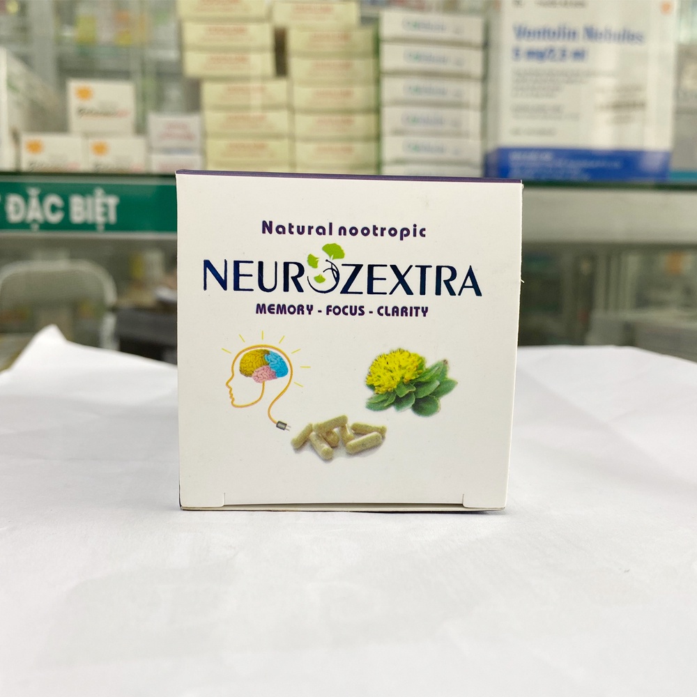 Viên uống Neurozextra của Mỹ Giúp Hỗ Trợ Cải Thiện Suy Giảm Trí Nhớ, Tăng Khả Năng Tập Trung Và Tư Duy - Hộp 60 Viên