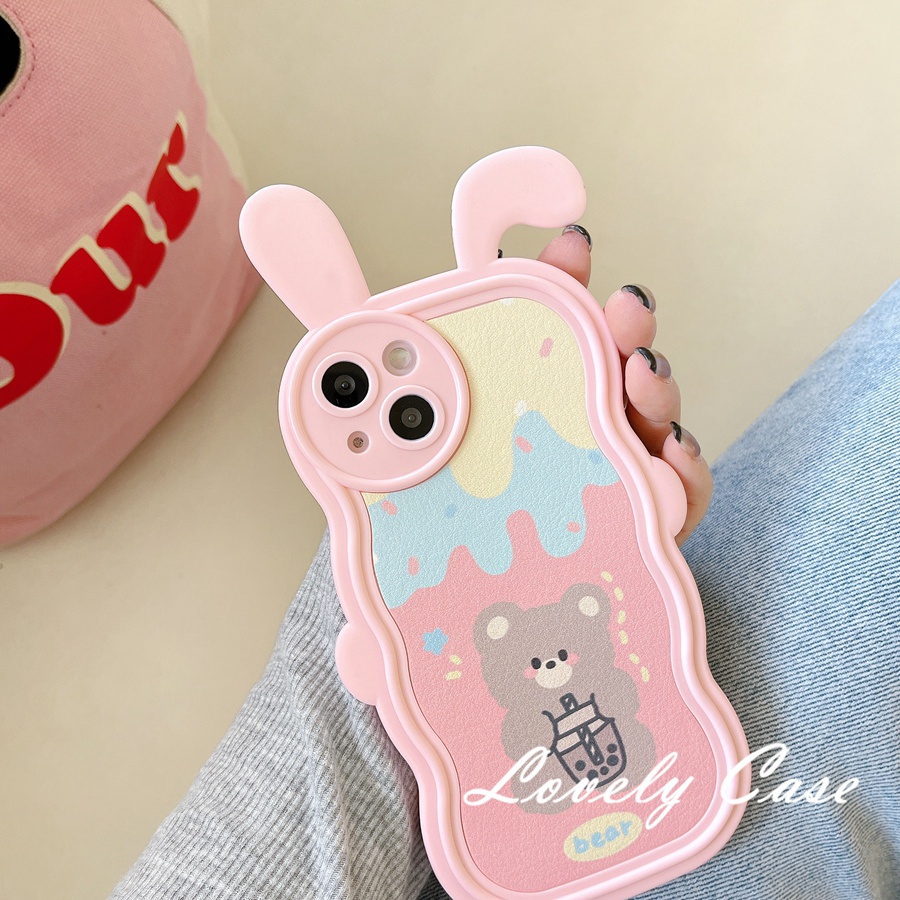IPhone 14 13 12 11 Pro Max Xs Max Xr XỐp Điện Thoại Họa Tiết Que Kem / Thỏ Cho