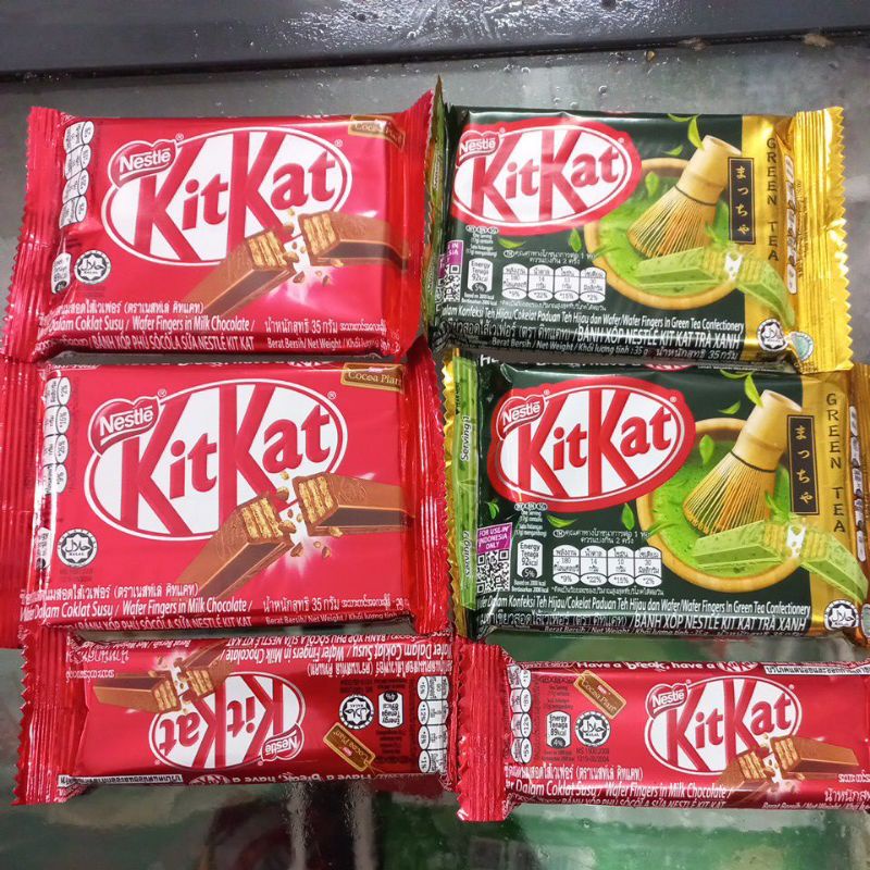 Bánh xốp Kitkat socola, tra xanh