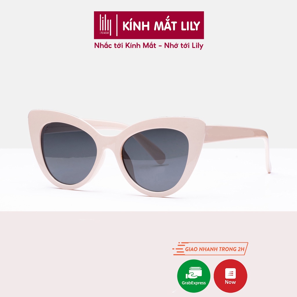 Kính râm nam nữ Lilyeyewear mắt mèo chống UV400 thiết kế độc đáo BTS Hè 2021 R0009