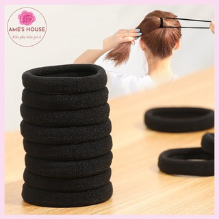 Dây Buộc Tóc Trơn Phong Cách Hàn Quốc Co Giãn Nhiều Màu Sắc