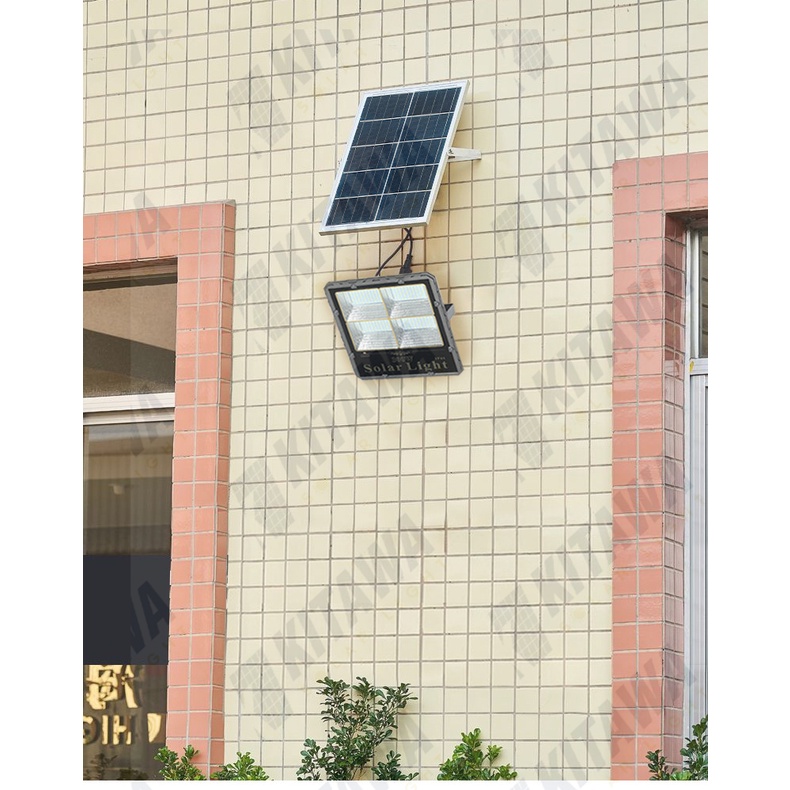 Đèn pha năng lượng mặt trời Kitawa mẫu mới 100W-200W-300W, chống nước tuyệt đối, an toàn khi lắp đặt ngoài trời