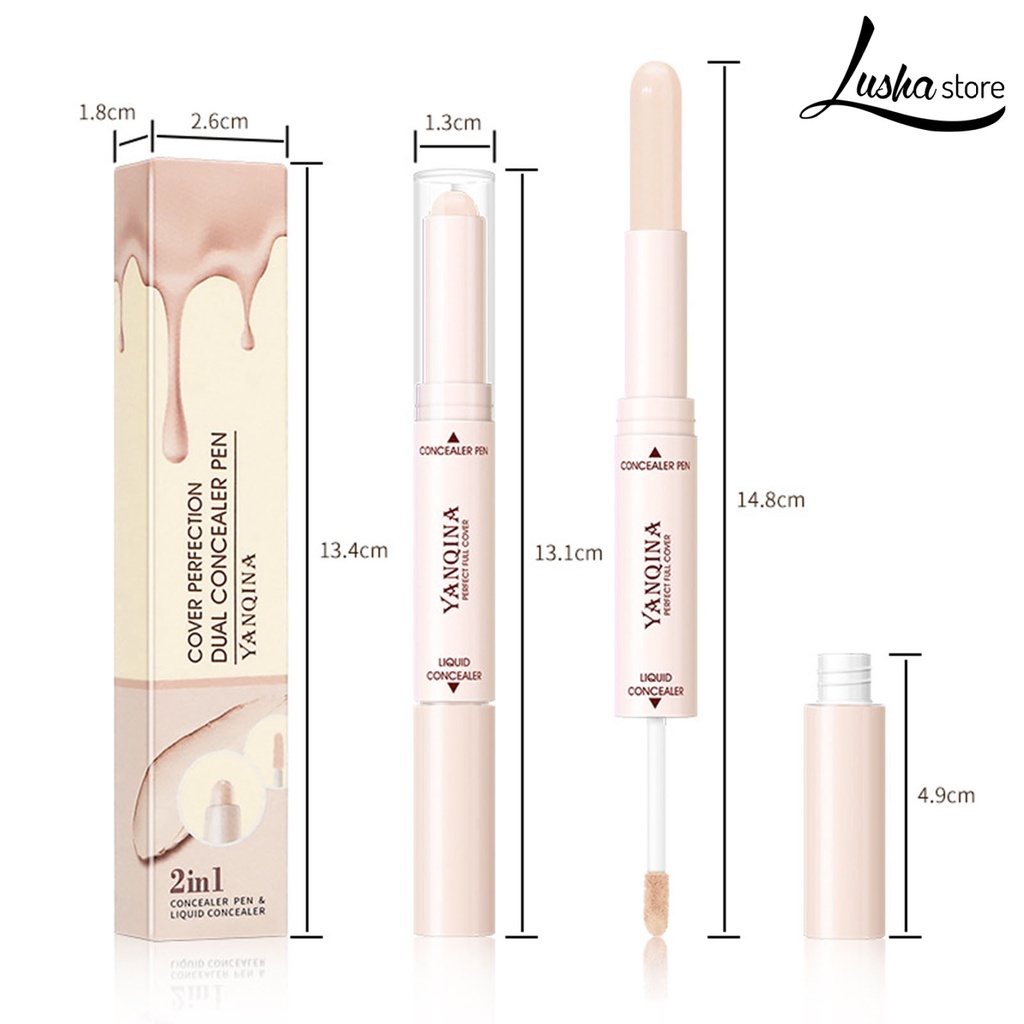 (Hàng Mới Về) Kem Che Khuyết Điểm Lushastore 2.1g Hai Đầu Che Phủ Quầng Thâm Tự Nhiên | BigBuy360 - bigbuy360.vn