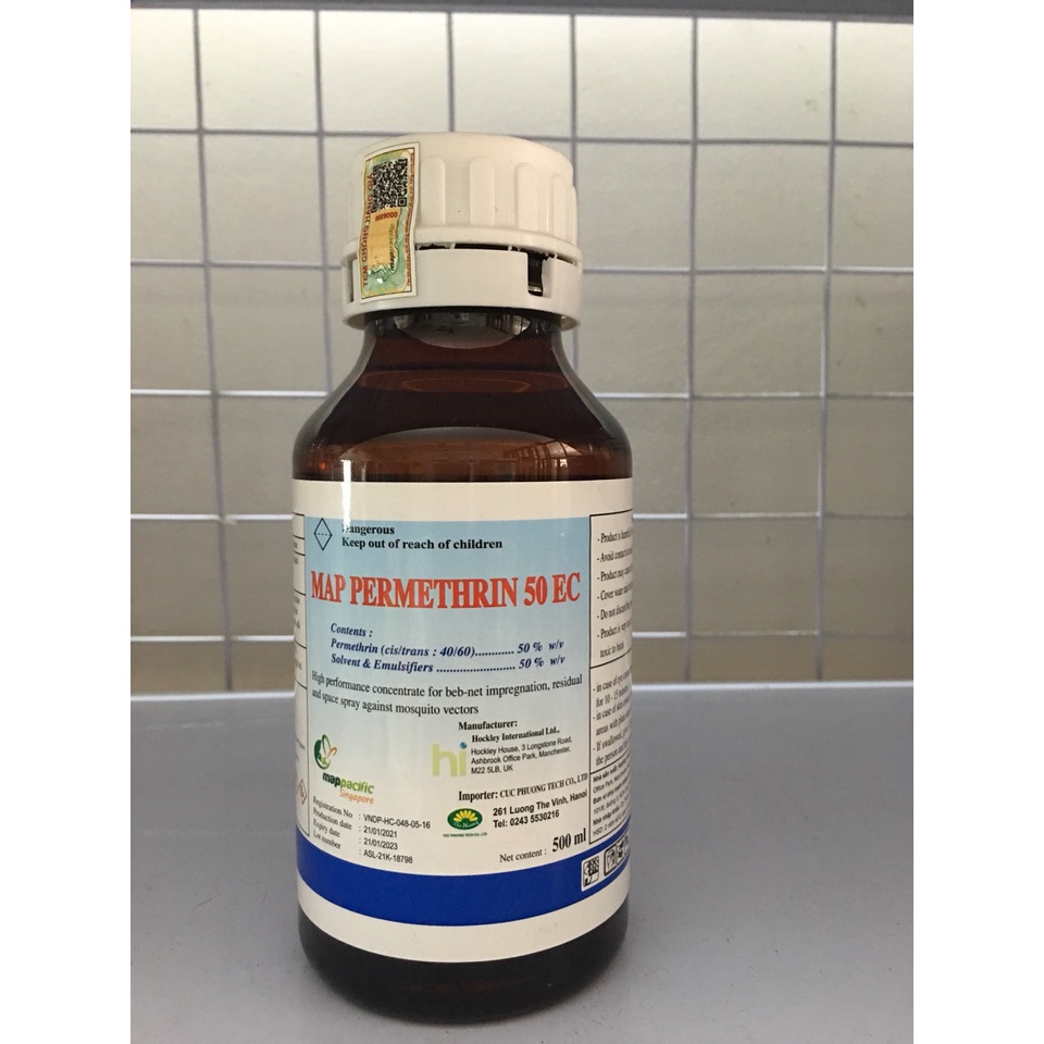Thuốc muỗi Map Permethrin 50EC chai 500ml