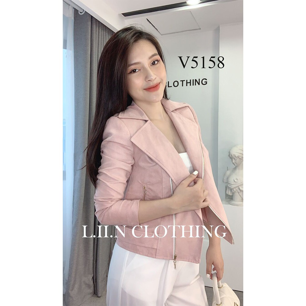 Áo khoác nữ Jacket chất liêu da lộn cao cấp LIIN Clothing V5158 | BigBuy360 - bigbuy360.vn
