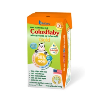 Lốc 4 hộp sữa bột pha sẵn colosbaby iq gold 110ml