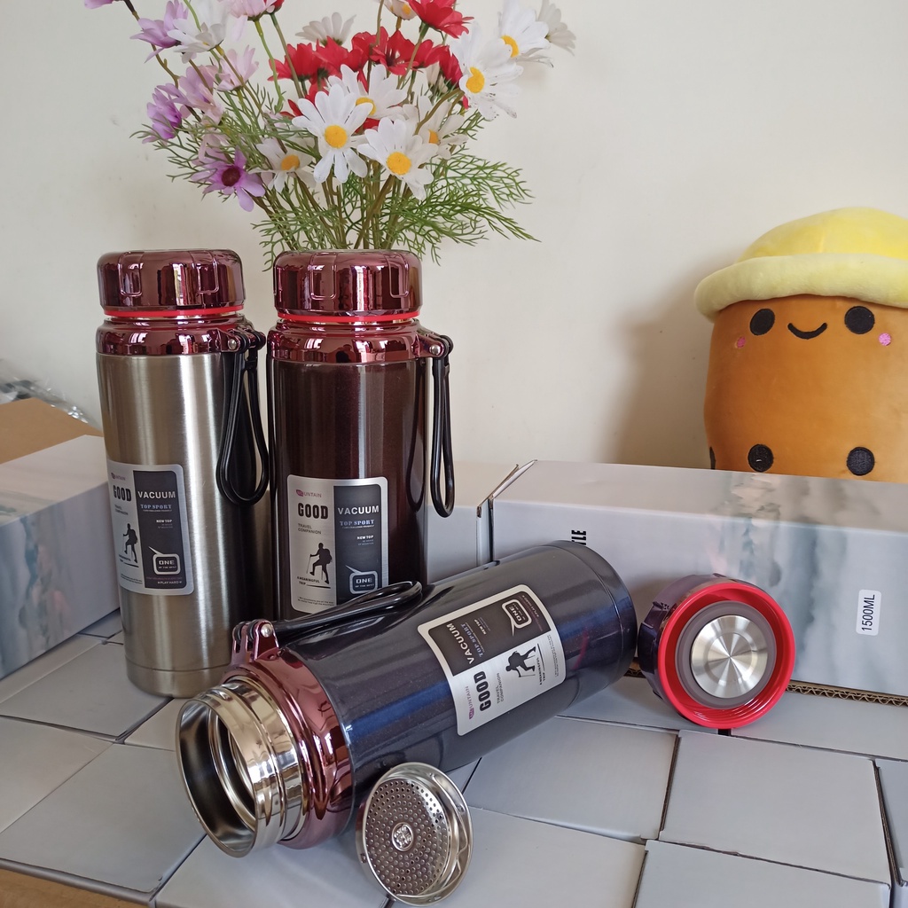 Bình Giữ Nhiệt Nóng Lạnh 1000-1200-1500ml inox 304 Cao Cấp,Bình Nước giữ Nhiệt Thể Thao Siêu Tiện Lợi