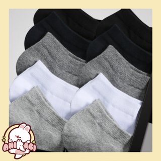 Tất vớ cổ thấp trơn màu cơ bản trắng xám đen basic nam nữ unisex mang giày tây giày thể thao