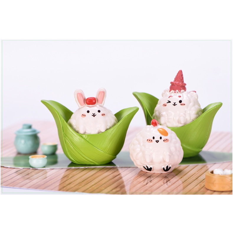 Đồ chơi Mô Hình bánh ú đồ chơi nhập vai bánh ú trưng bày trang trí tết đoan ngọ trang trí bể cá chậu cảnh