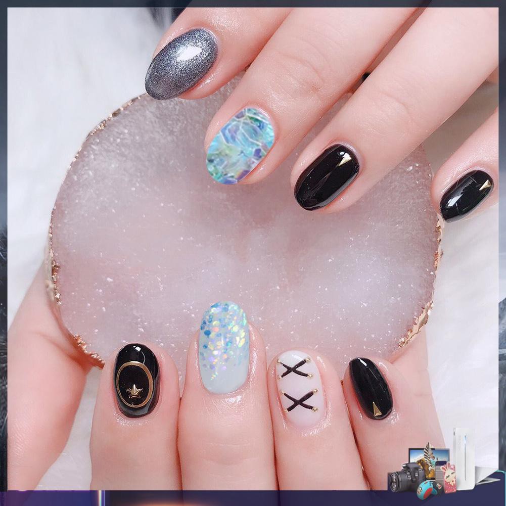 [Hàng mới về] Hộp kim tuyến lục giác lấp lánh trang trí móng tay tiện lợi