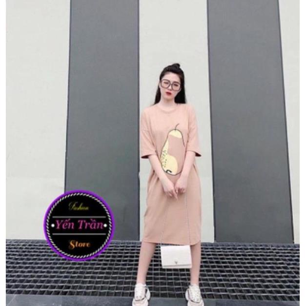 [YenTran Váy hoa quả dáng xuông from rộng Có Đủ Size Tới 75Kg