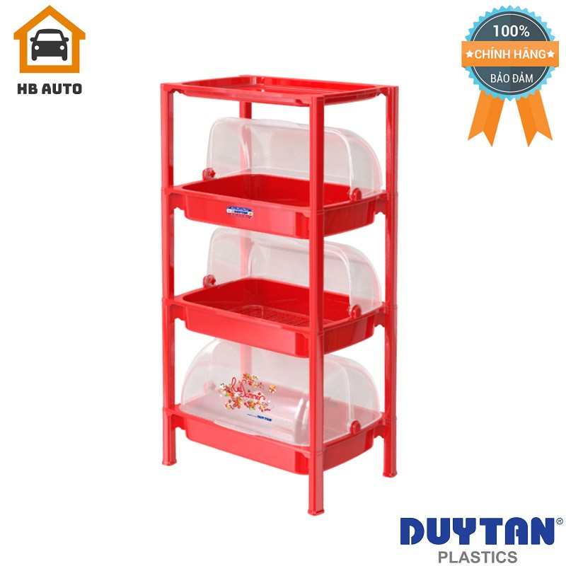 Kệ Nắp Nhỏ 3 Ngăn Nhựa PP Chính Phẩm Duy Tân Kích Thước 47 x 35.5 x 110 cm