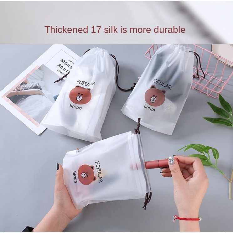 Túi dây rút chống bụi in họa tiết hoạt hình tùy chọn dễ thương