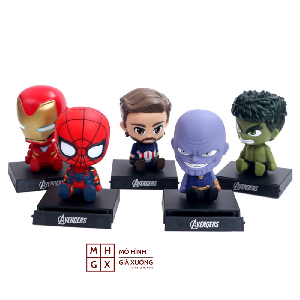 Mô Hình Captain America Lắc Đầu Cao 12cm ( Dùng trang trí trên oto , bàn làm việc ) - Mô Hình Avengers Lắc Đầu