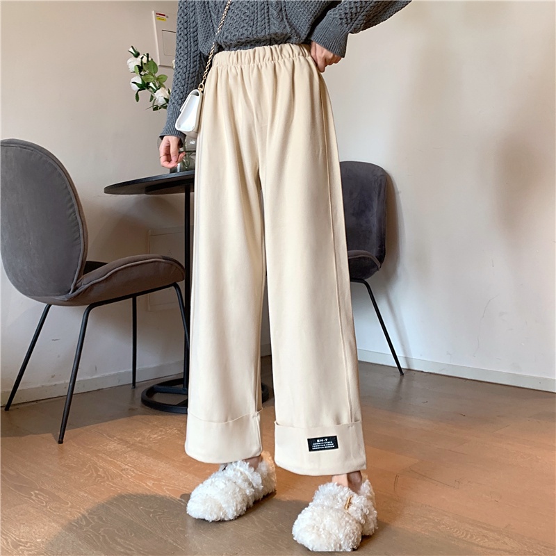 SUXI Quần dài nữ ống rộng thời trang phong cách hàn quốc mới mẻ