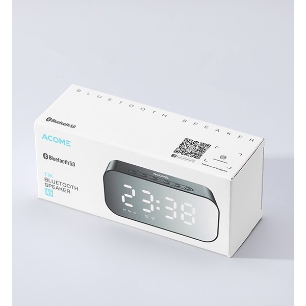 Loa Bluetooth ⚡FreeShip⚡  ACOME A5 5W Màn Hình LED Đồng Hồ Báo Thức - Hỗ Trợ Thẻ Nhớ &amp; Nghe FM