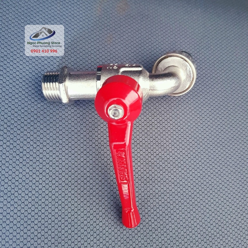 Vòi hồ tay gạt đầu dài chín hãng Sanwa Thái Lan Phi 21mm, Phi 27mm CKT15